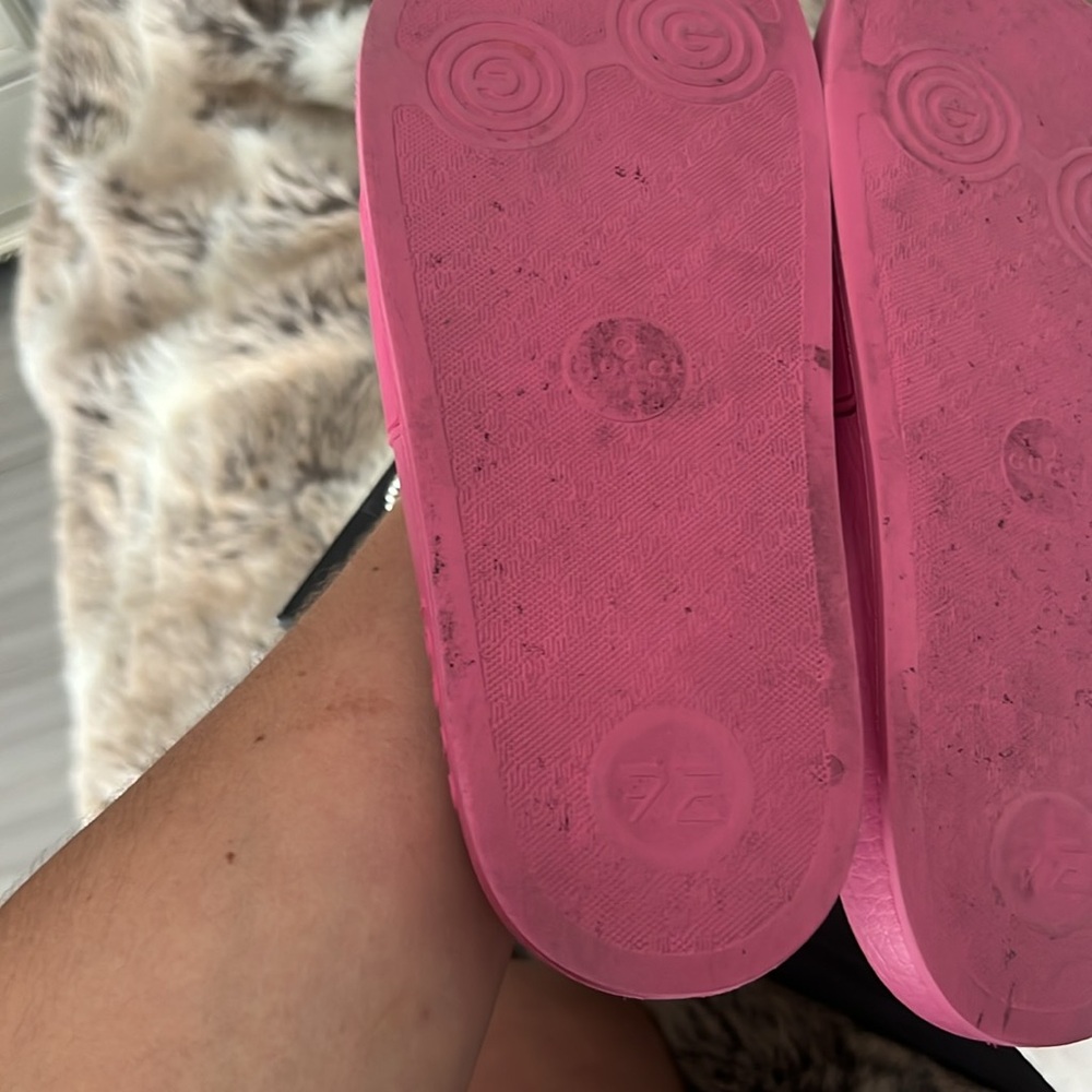 Gucci pink slides rubber - Picture 3 of 5